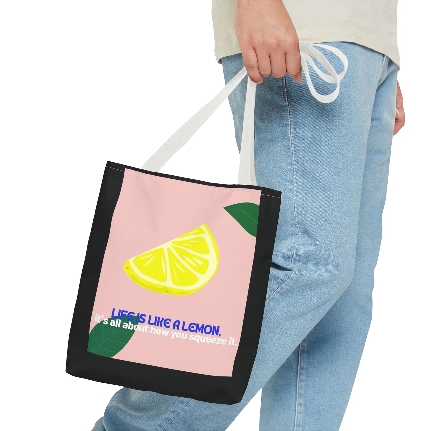 Whimsical Citrus Tote Bag - "Life's Like a Lemon" & "Lime and Shine"