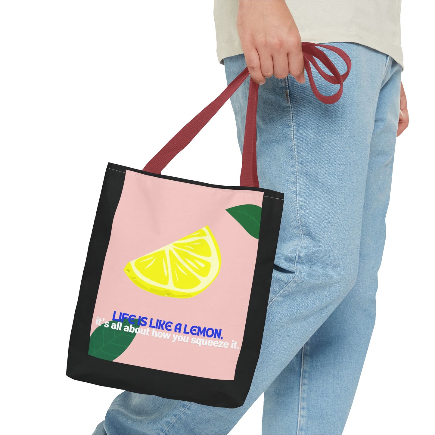 Whimsical Citrus Tote Bag - "Life's Like a Lemon" & "Lime and Shine"